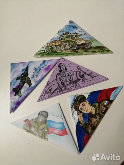 Письмо солдату, рисунки