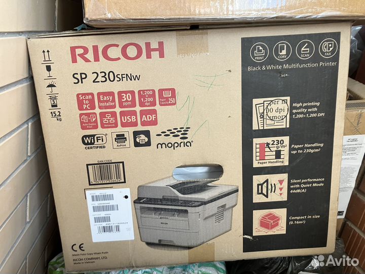 Мфу лазерный Ricoh SP 230SFNw, A4, лазерный