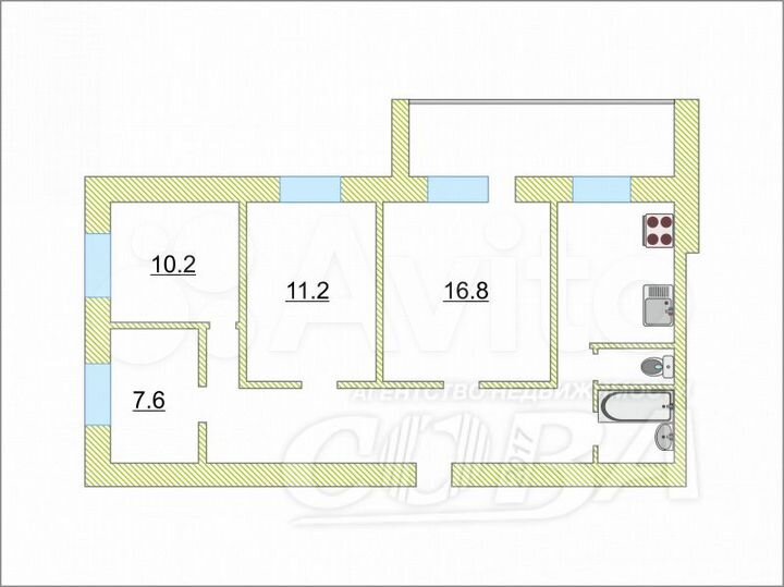 4-к. квартира, 74 м², 9/11 эт.