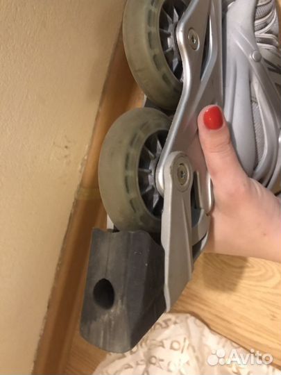 Ролики rollerblade spark w silver red 38