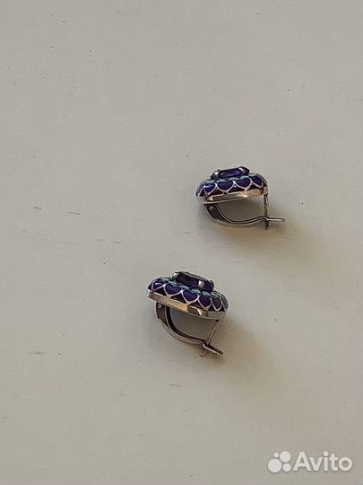 Комплект с Аметистом. Кольцо и серьги