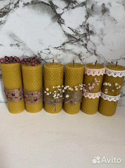 Свечи из натуральной вощины (пчелиного воска)