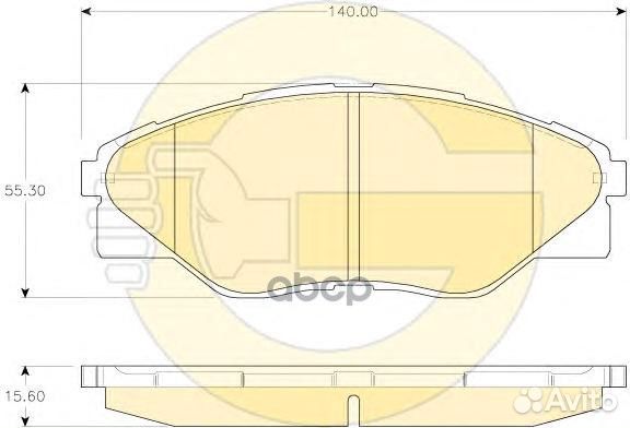 6135329 Колодки тормозные toyota hilux 08- пере