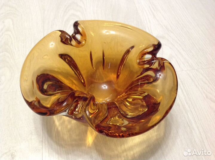 Ваза Чехословатская 70-е г Богемский хрусталь