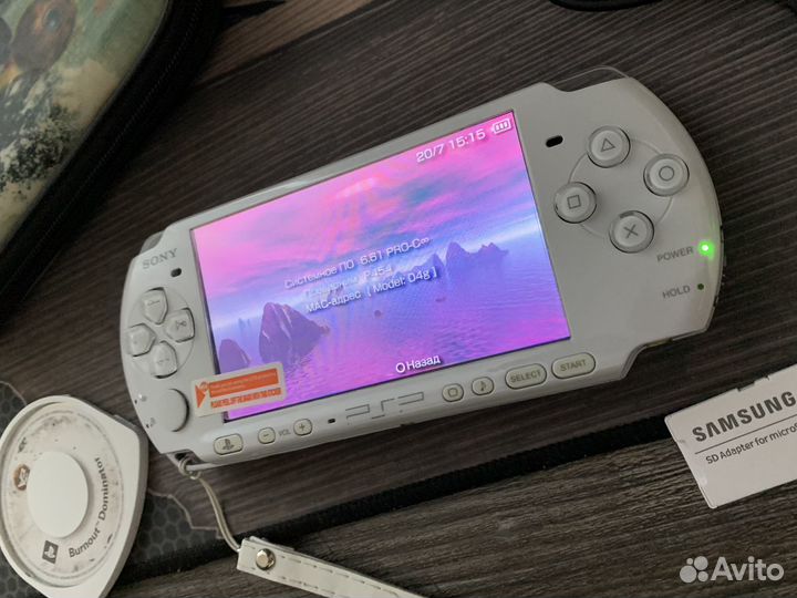 Sony PSP 3008 Pearl White 64gb 7500 игр (комплект)