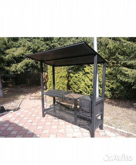 Мангал loft с крышей