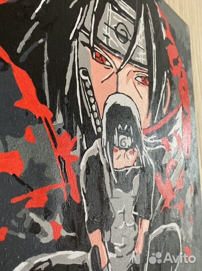 Готовая картина по номерам Итачи Учиха