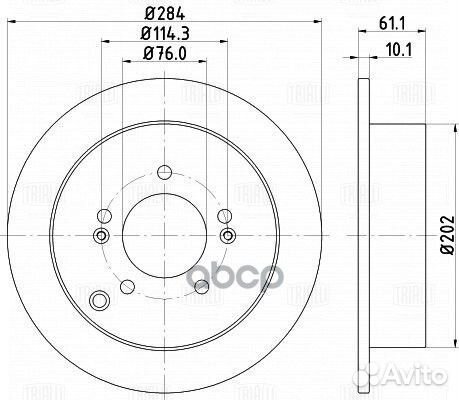 Диск тормозной hyundai ix35/santa FE (SM) /traje