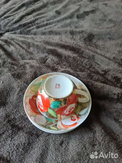 Чайная пара роза золотая