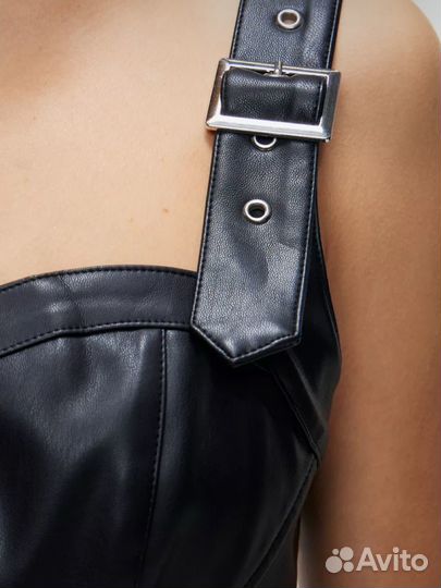 Кожаный сарафан женский befree