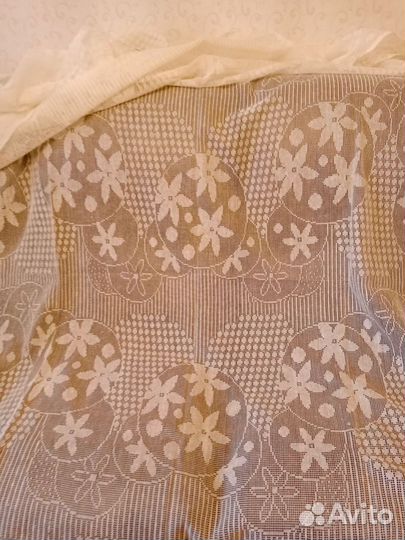 Тюль новый х/б длина 3.35м винтаж СССР цена отрез