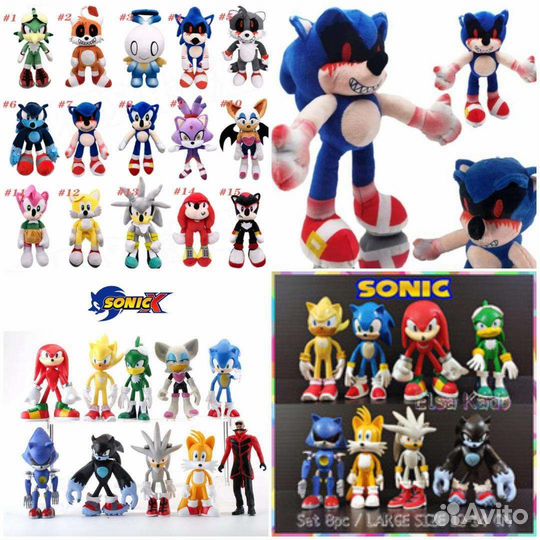 Мягкая игрушка ёжик соник пластиковые фигурки