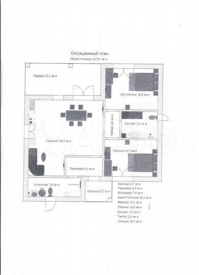 Дом 118 м² на участке 8,7 сот.