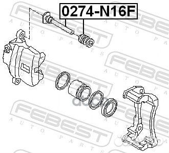 Направляющая суппорта nissan almera/primera 90