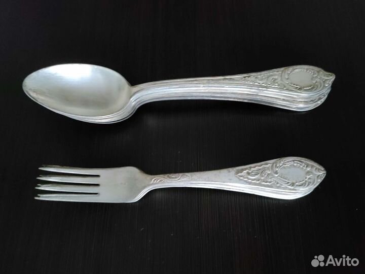 Набор столовых приборов мельхиор 6ложек+6вилок