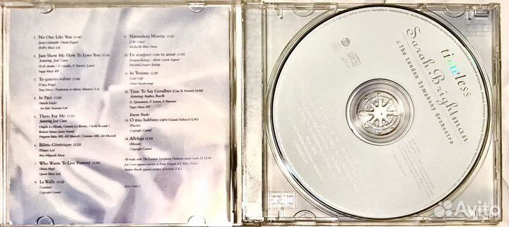 CD Sarah Brightman Timeless (Time to say goodbye)