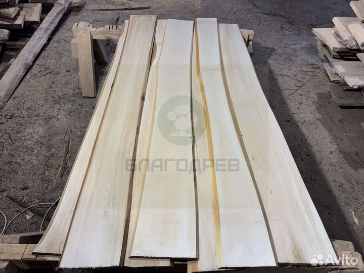 Доска Необрезная доска липа 2 сорт термо