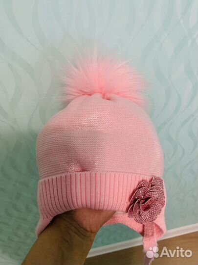 Шапка зимняя для девочки 42-44