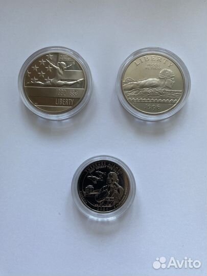 Монеты Словения, Финляндия, США