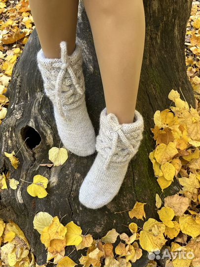 Носки-сапожки вязаные ручной работы