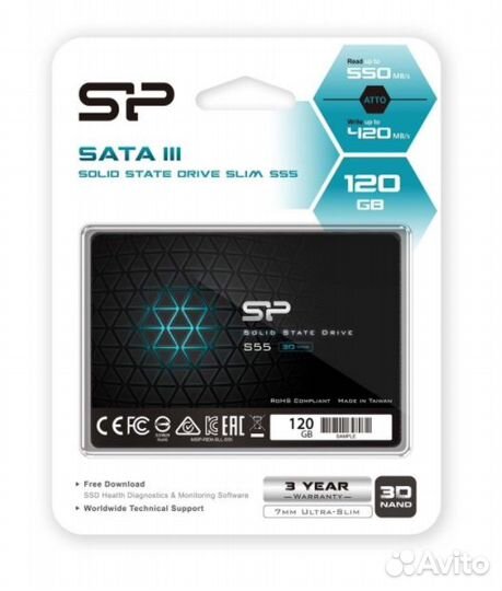 Ssd Silicon power SP120gbss3S55S25 120Гб