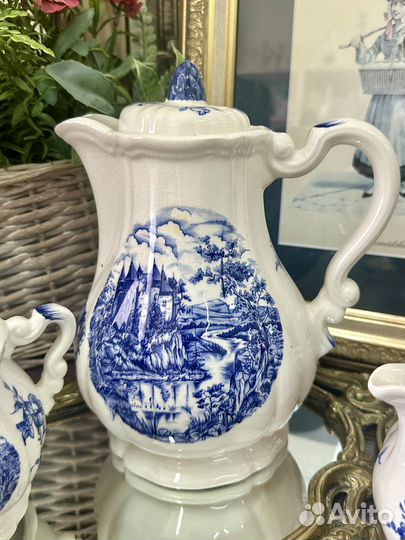 Антикварный чайный сервиз Sarreguemines