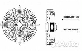 Вентилятор в сборе YWF 4D-315 S (всасывающий, 380
