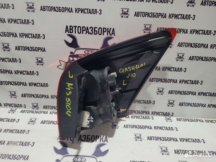 Фонарь левый nissan qashqai j10