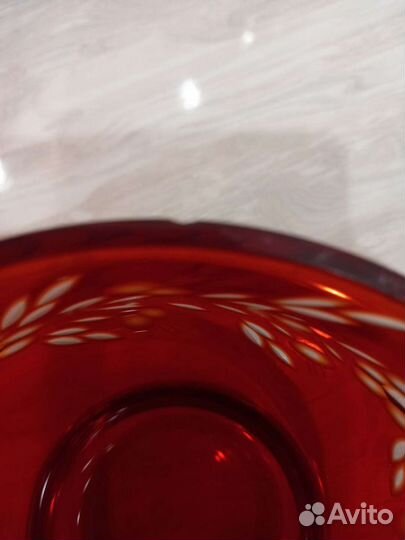 Вазы рубиновое стекло