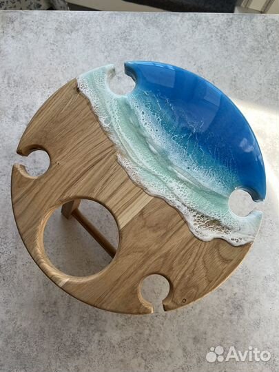 Винный столик с морем складной