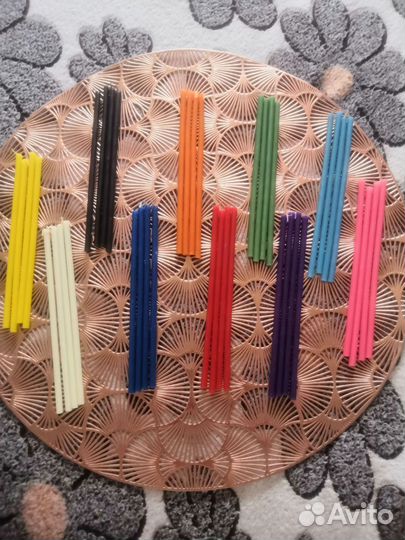 Свечи восковые цветные для ритуалов и скруток