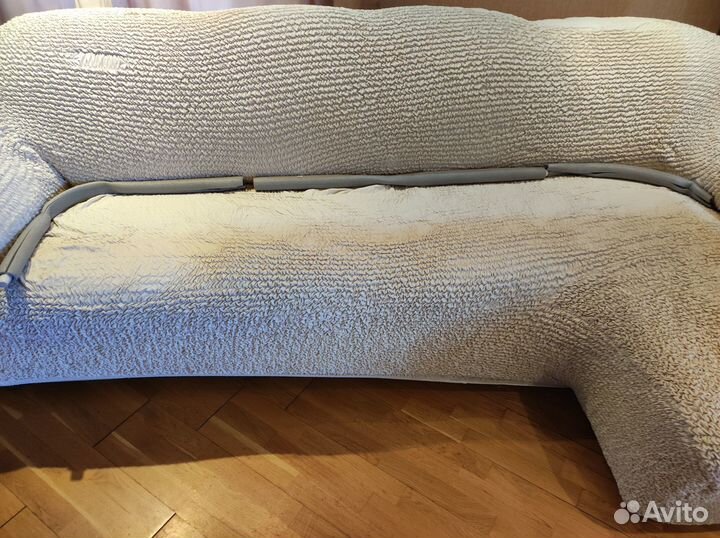 Еврочехол на диван с оттоманкой