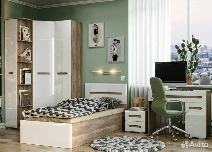 Стол письменный белый глянец в наличии