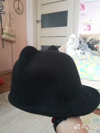 Кепка-шляпа с кошачьими ушками