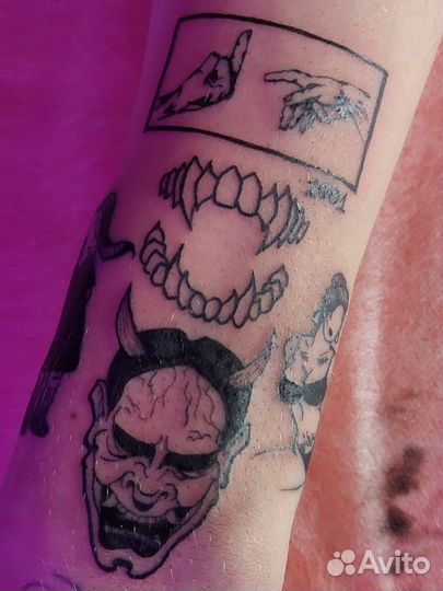 Тату мастер, татуировка, модель