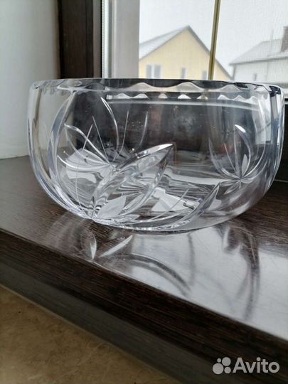 Ваза для фруктов хрустальная