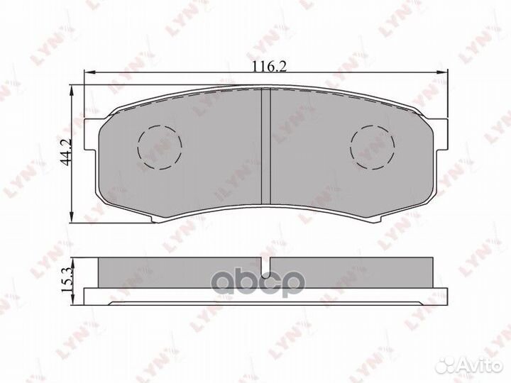 Колодки тормозные дисковые BD-7505 lynxauto