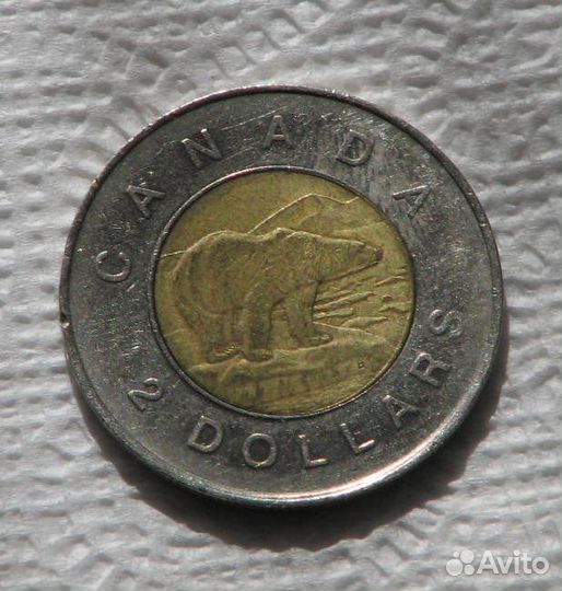 Канада, монета 2 доллара, 1996, биметалл