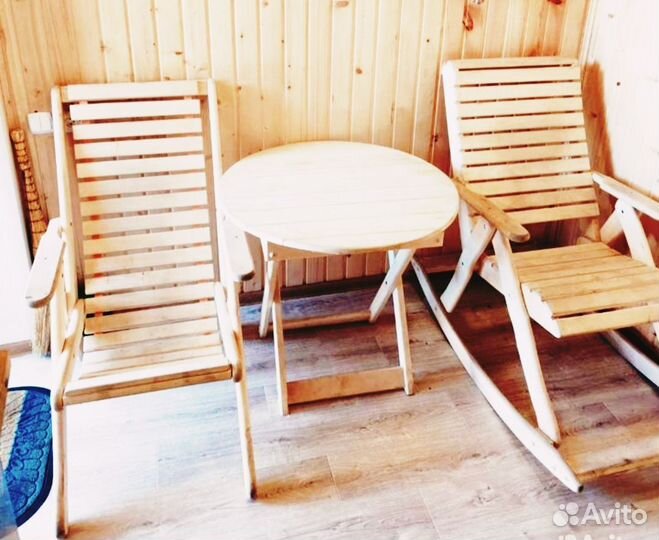 Мебель из дерева в баню