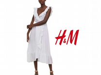Платье хлопковое H&M белое
