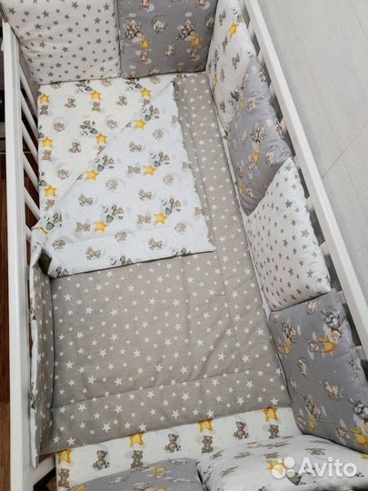 Бортики в детскую кроватку с коконом комплект