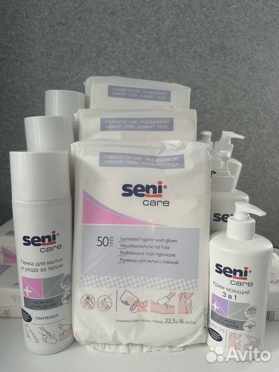 Seni care (пенка для ухода,рукавицы,крем)