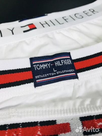 Трусы мужские tommy hilfiger белые хлопок арт.802