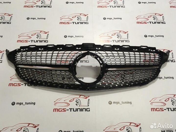 Решётка Mercedes W205 Рест Diamond Black П/К