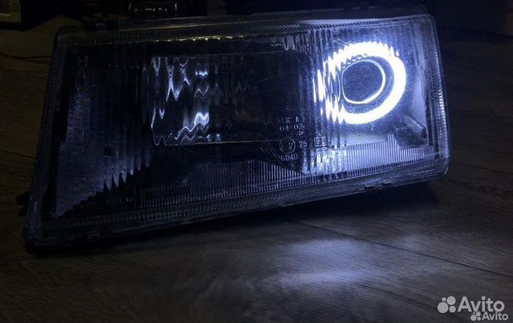 Фары 2110 Би линза+ангельские глазки