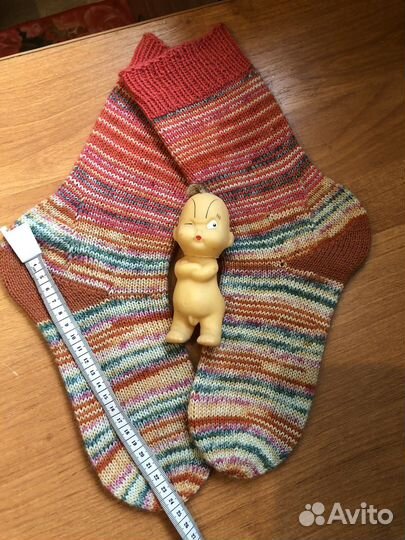 Носки ручной вязки шерстяные