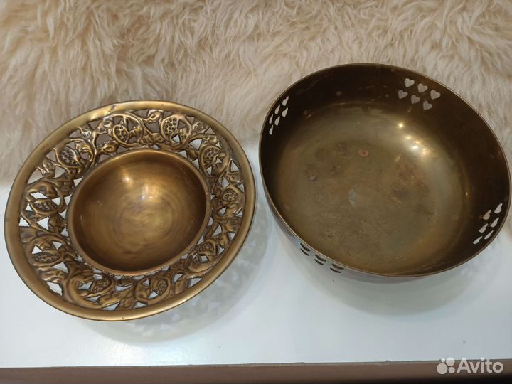 Фруктовницы Латунь Германия Винтаж