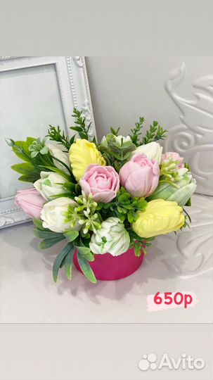 Букет, новогодний подарок, мыло