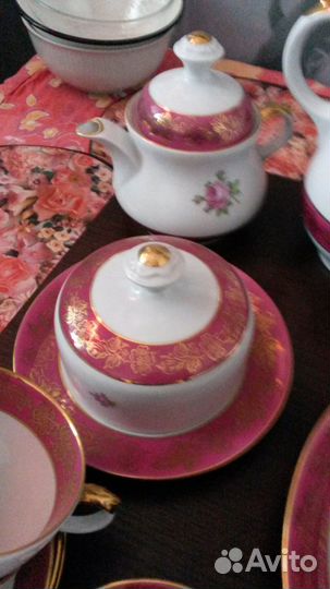Фарфор гдр, великолепный чайно-кофейный сервиз
