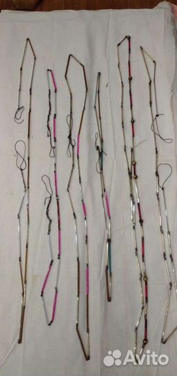 Шесть ёлочных бус из стекляруса времён СССР